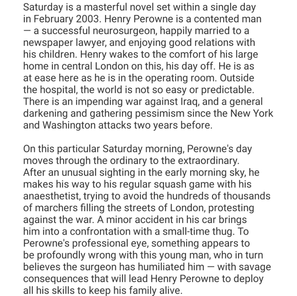 3/$12 Saturday Paperback Book Ian McEwan - Picture 3 of 7